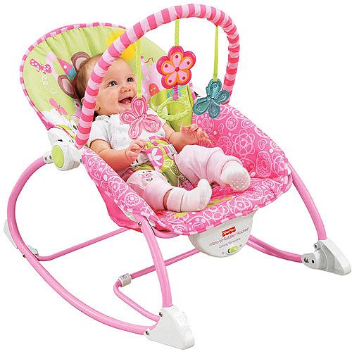 pink baby rocker chair