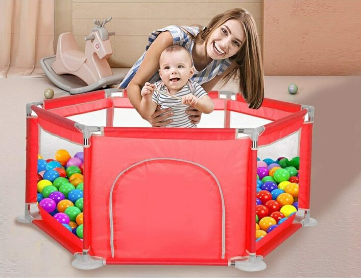 Playpen with Gate Childrens Play Pen